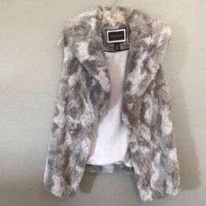 WHBM faux fur vest